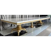 Casa Padrino luxury baroque dining table cream/white/gold 700 cm - Huge dining room table - Dining room furniture in baroque style - Baroque furniture - Noble & Magnificent