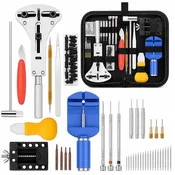 Vixson Komplet za popravilo ur, odpirač ohišja 15–60 mm, izvijači, držalo ure, vzmetni zatiči, 108-delni set | TIMEKIT