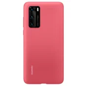 Huawei original silikonski ovitek za Huawei P40 - rdeč