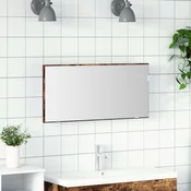 Ogledalo Zidne Smeda 80 x 37 cm Staklo i inženjerski drvo