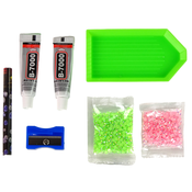 slomart LEAN TOYS 3D diamantni obesek: Jelenček z bleščicami (zelena)