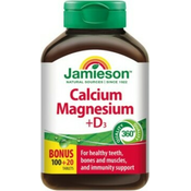 Jamieson Kalcij, magnezij s vitaminom D3 120 tableta