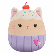 Squishmallows Miriam vanilijev mačji Cupcake s srčkom