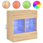MAISON CHIC Stenska TV omarica - TV stojalo - Televizijska omarica z LED lučkami sonoma hrast 58,5x30x60,5 cm, (21700077)
