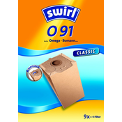 SWIRL Melitta SDA vrečka za prah Omega O 91 (VE9), (21275891)