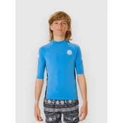Rip Curl Icons Uv Brushed Kids Rash Guard blue gum