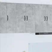vidaXL Stenska kuhinjska omarica z vrati Betonsko siva 60 x 31 x 80 cm