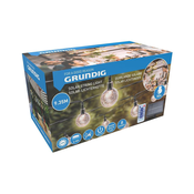 Grundig - LED Zatemnitvena solarni veriga 50xLED/8 funkcij 9,35m topla bela + Daljinski upravljalnik