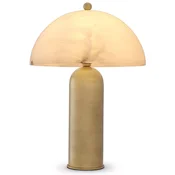 Casa Padrino luxury table lamp antique brass/alabaster A� 39.5 x H. 58 cm - Round metal desk lamp with alabaster lampshade - Luxury lighting - Luxury furniture - Luxury interior