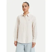 Tommy Jeans Srajca DW0DW22209 Svetlo bež Relaxed Fit