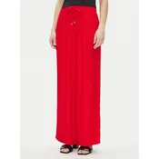 Calvin Klein Hlače iz tkanine LV044B932G Rdeča Wide Leg