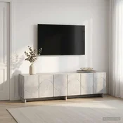vidaXL TV stojalo 140 x 34,5 x 40 cm Betonsko siva Konstruiran les