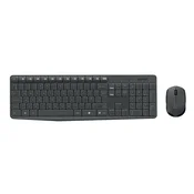 Logitech MK235 Bežicna tastatura i miš, Crni