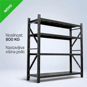 REGAL POLICA - NOSIVOST 800 KG / 200x60x200 / siva