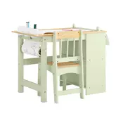 SoBuy MIZA z otroškim stolom in 1 polico Zelena 80x44x66cm Nordijski