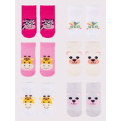 Yoclub Kidss Ankle Thin Socks Pattern Colours 6-Pack P2