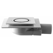 Talni odtok TIRANA, 150 x 150 mm, stranski odtok, O 50 mm, kromast - 64