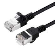 Omrežni kabel CAT6A U-FTP Slim 0.25m črn LSZH