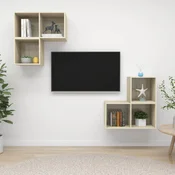 4-dijelni set TV ormarica boja hrasta sonome konstruirano drvo