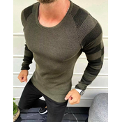 Khaki mens sweater WX1637