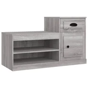 Vidaxl Omarica za čevlje siva sonoma 100x42x60 cm inženirski les