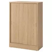 TONSTAD Ormaric s kliznim vratima, hrastov furnir, 82x37x120 cm