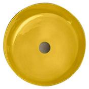 Cipi Nasadni okrugli umivaonik Index Mustard Yellow (Promjer: 42 cm, bez izljeva, Žute boje)