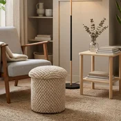 Hanah Home puf Alpaka, 33 cm, bež