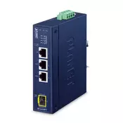 Planet IECJ-410FT Industrial 3-Port RJ45 + 1-Port SFP EtherCAT Junction Slave (-40~75 degrees C, dual 9~48V DC, 1 x 100TX RJ45 IN, 2 x 100TX RJ45 OUT, 1 x 100FX SFP OUT, BECKHOFF EtherCAT conformance