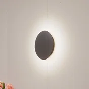 Lindby LED stensko svetilo Peetu, O 25 cm, skrilavec, z možnostjo zatemnitve - Dnevna soba/jedilnica - Sodobni - skrilavec, črna - Kamen