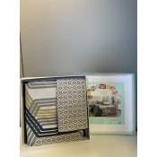 Tac Set posteljine Vesper, 160x220cm, Belo-teget