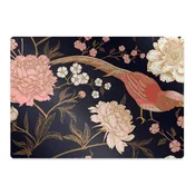 Decormat Podloga za zaščito tal Peony with a bird 140x100 cm 15 cm