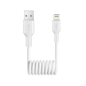 Puro Spiralni polnilni kabel USB-A - Lightning 1m 12W - bela