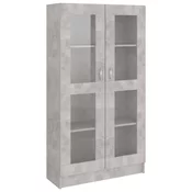 Vidaxl Vitrina betonsko siva 82,5x30,5x150 cm iverna plošča