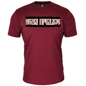011Shop Muška majica kratkih rukava, Nema predaje, Bordo