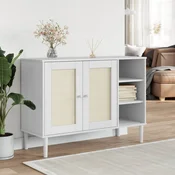 Vidaxl vidaXL SENJA omarica ratana bela 112x40x80 cm borovina
