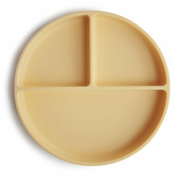 Mushie Silicone Suction Plate deljeni krožnik s priseskom Daffodil 1 kos
