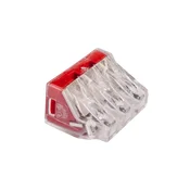 Wago Hitri konektor 3x 2,5-6 mm2 prozoren/rdeč 773-173 /paket 50 kosov/