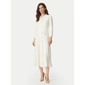 MICHAEL Michael Kors Pletena obleka MT683J3BFD Kremna Slim Fit