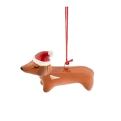 Keramičen okrasek za jelko 7,5 cm Sausage Dog – Sass & Belle