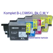 Komplet FENIX B-LC985XL BK, C, M, Y ( Cyan, Magenta, Yellow in Bk gratis) (3+1gratis) kartuše nadomestne za Brother tiskalnike - velike kapacitete XL ( črna 28ml, vsaka barvna po 19ml)