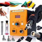 Rosfix POSTAJA ZA SPAJKANJE HOT-AIR ROSFIX 858D + KOMPLET 3 ŠOB + KOMPLET CEVI 328 KOSOV + TEKOČINA RMA-223, (21739264)