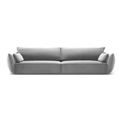 Svijetlo siva baršunasta sofa 248 cm Vanda – Mazzini Sofas