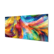 tulup.si Stenska plošča za kuhinjo Nepravilne barvnimi progami fraktali 140x70 cm