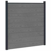 Panel ograde WPC i aluminij Siva