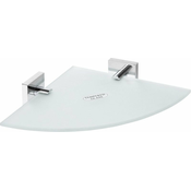 Kotna steklena polica BETA, 250 x 55 x 250 mm, kromasta - 17