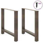 Noge za blagovaonski stol Prirodni celik 2 kom 70 x (72-73) cm Celik