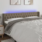 Vidaxl vidaXL Vzglavje postelje z LED svetlobo 183x16x78/88 cm blago