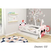 Deciji krevet ACMA VII ANIMALS 180x80 F + dušek 7 cm3