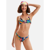 Womens Black Floral Top Desigual Jungle Swimsuit - Women